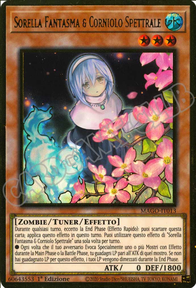 MAGO-IT013 Sorella Fantasma & Corniolo Spettrale (Versione A) premium rara oro 1a Edizione (IT) -NEAR MINT-