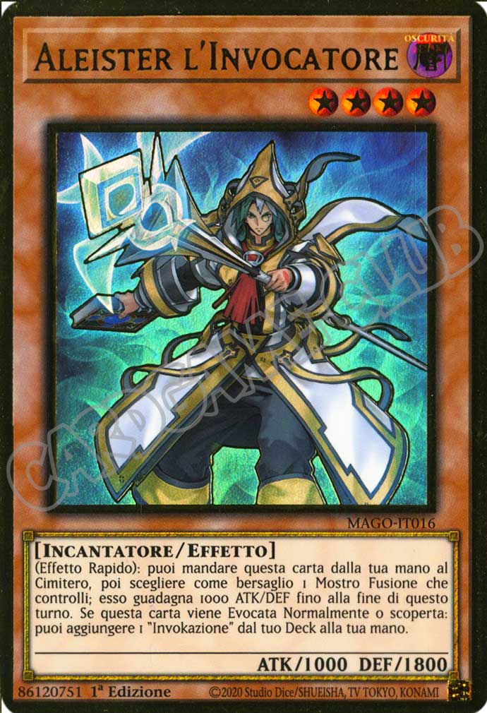 MAGO-IT016 Aleister l'Invocatore premium rara oro 1a Edizione (IT) -NEAR MINT-