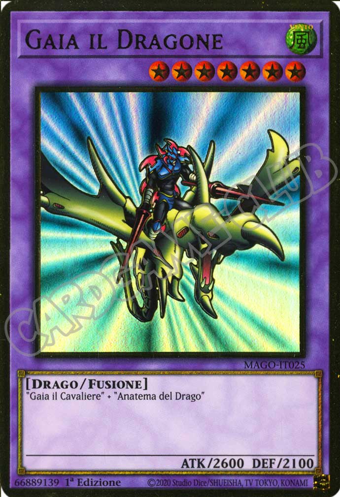 MAGO-IT025 Gaia il Dragone premium rara oro 1a Edizione (IT) -NEAR MINT-
