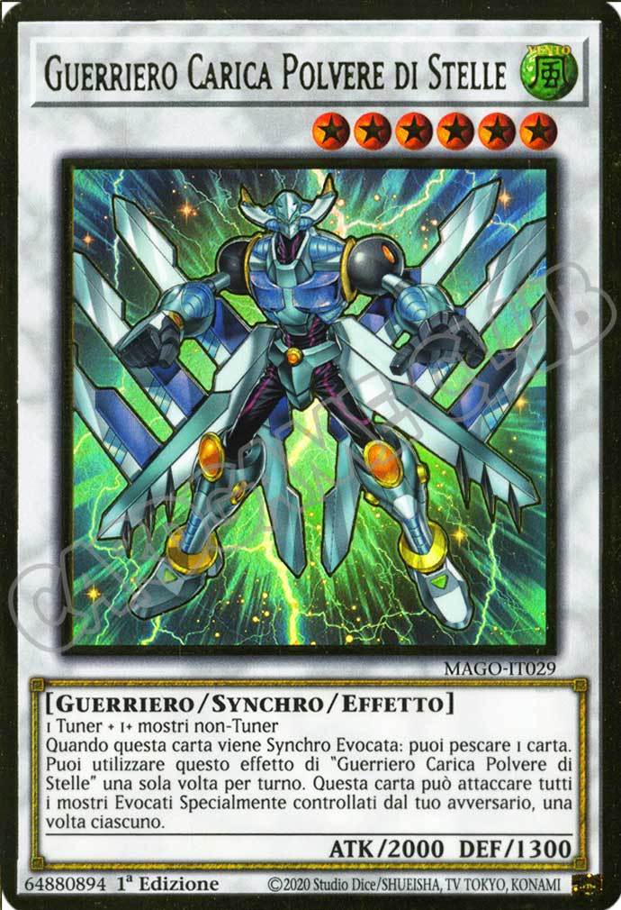 MAGO-IT029 Guerriero Carica Polevere di Stelle premium rara oro 1a Edizione (IT) -NEAR MINT-
