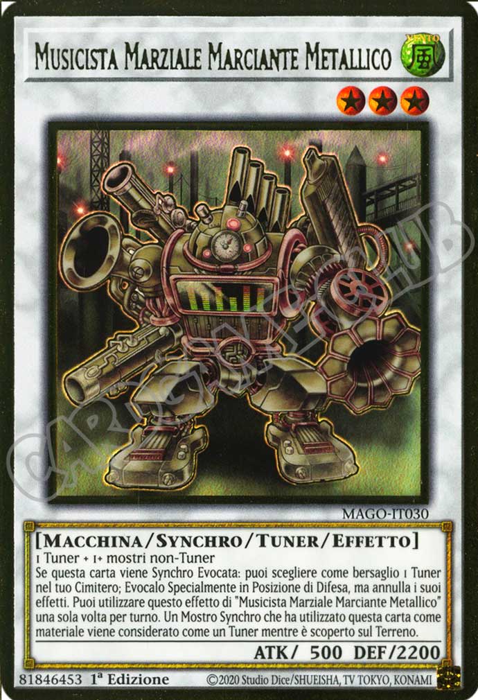 MAGO-IT030 Musicista Marziale Marciante Metallico premium rara oro 1a Edizione (IT) -NEAR MINT-