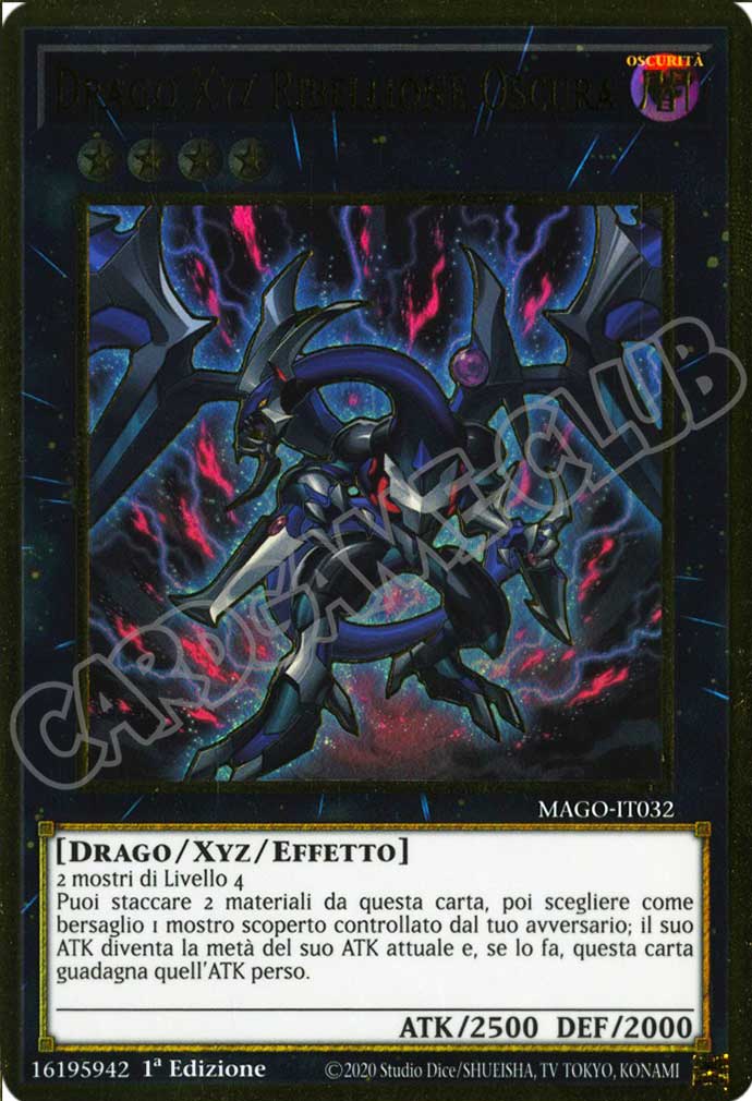 MAGO-IT032 Drago Xyz Ribellione Oscura premium rara oro 1a Edizione (IT) -NEAR MINT-