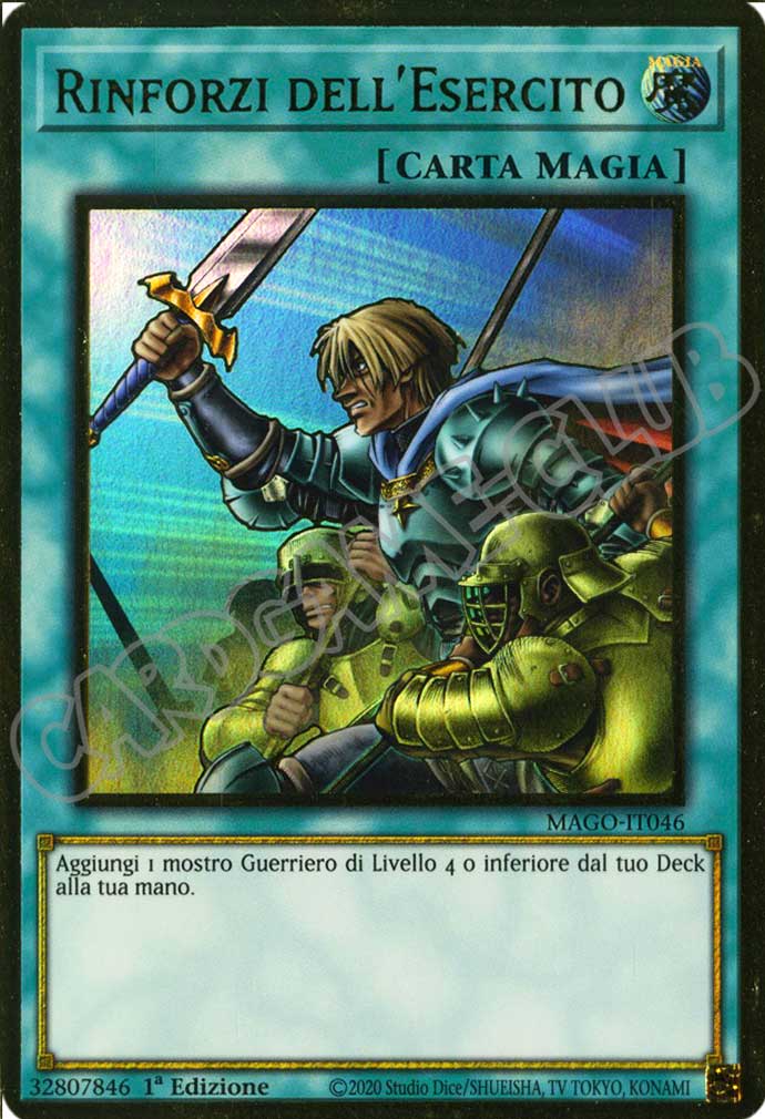 MAGO-IT046 Rinforzi dell'Esercito premium rara oro 1a Edizione (IT) -NEAR MINT-