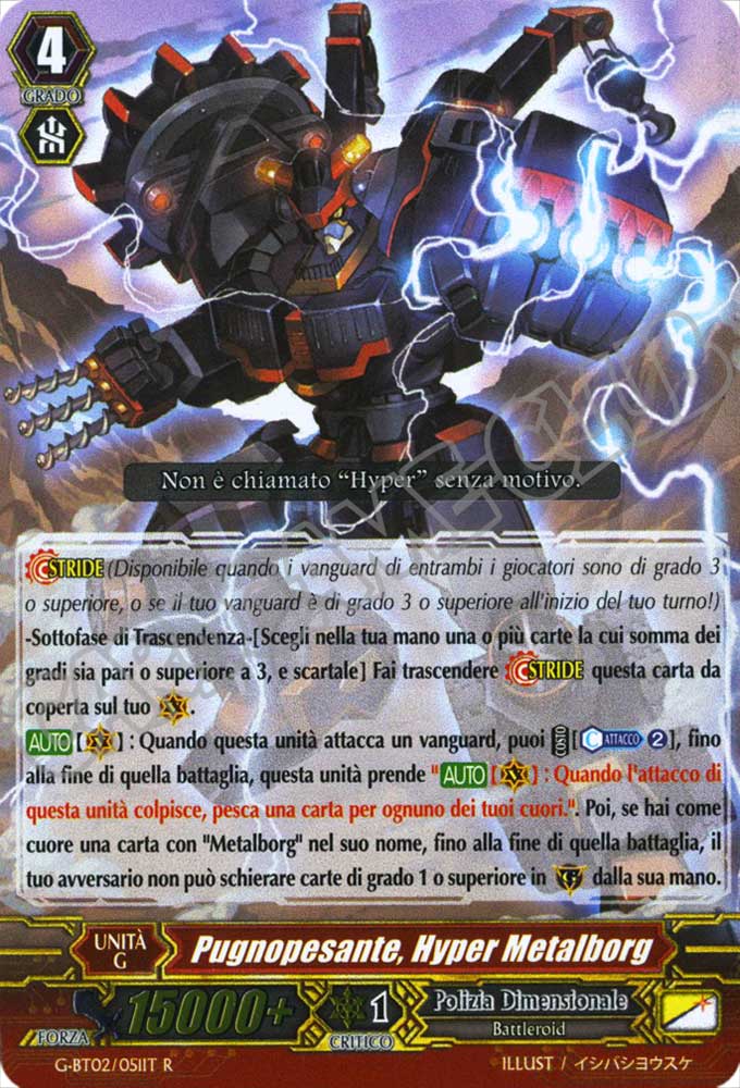 G-BT02-IT051 Pugnopesante, Hyper Metalborg rara foil (IT) -NEAR MINT-