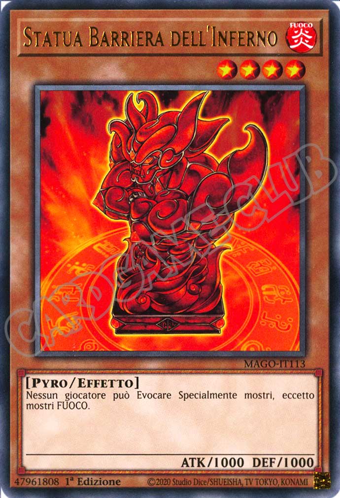 MAGO-IT113 Statua Barriera dell'Inferno rara 1a Edizione (IT) -NEAR MINT-