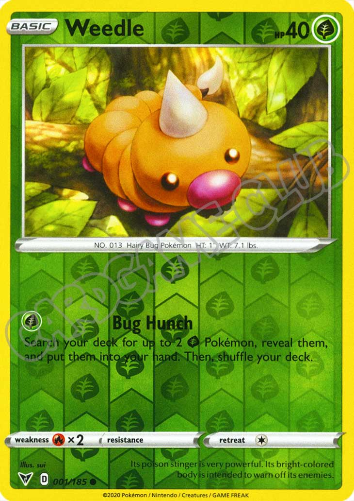 001 / 185 Weedle comune foil reverse (EN) -NEAR MINT-