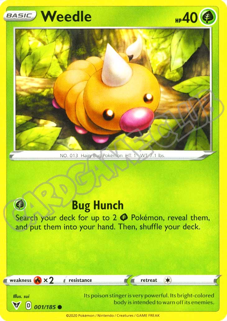 001 / 185 Weedle comune normale (EN) -NEAR MINT-
