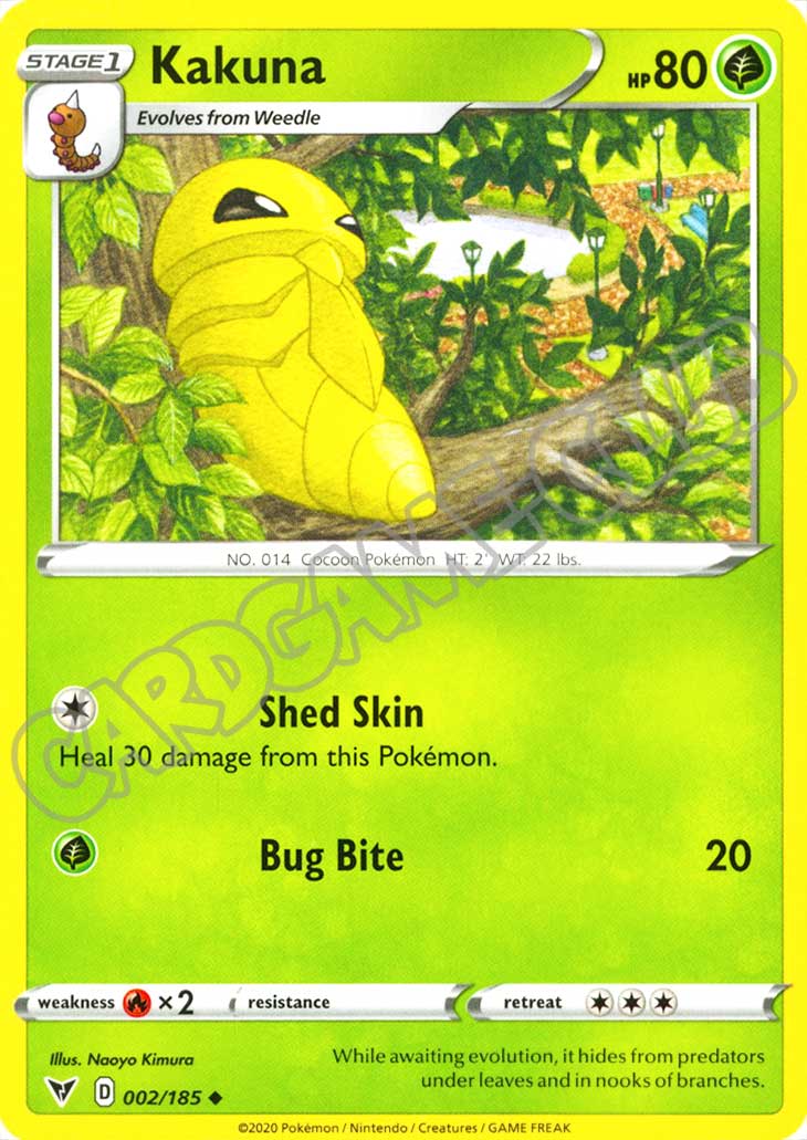002 / 185 Kakuna non comune normale (EN) -NEAR MINT-
