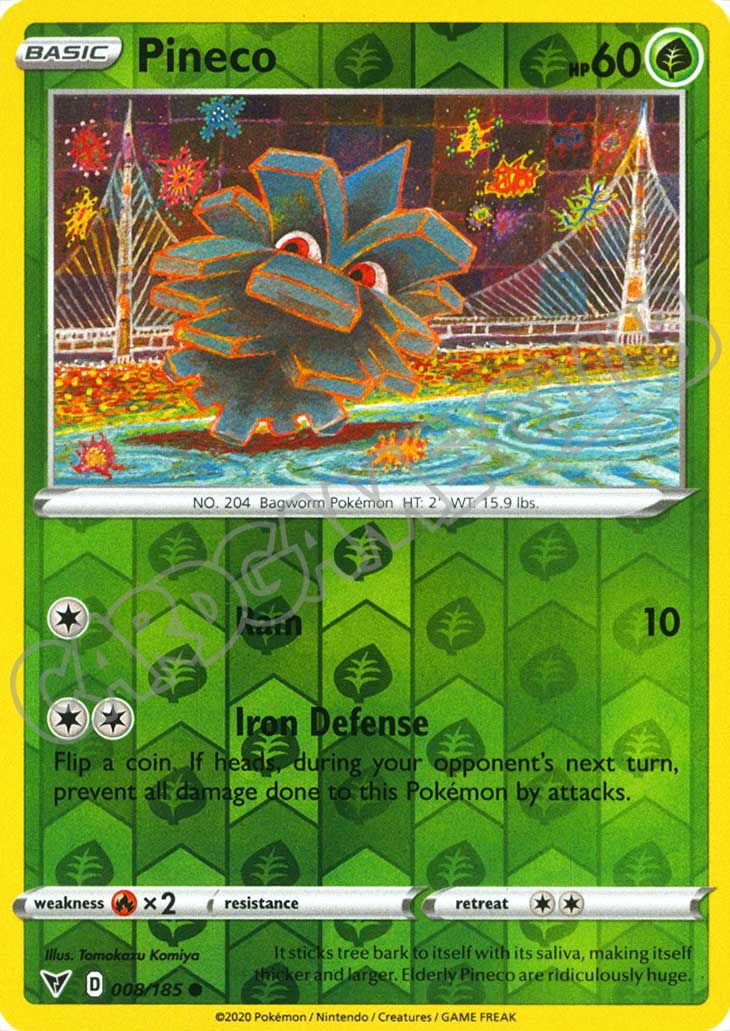 008 / 185 Pineco comune foil reverse (EN) -NEAR MINT-