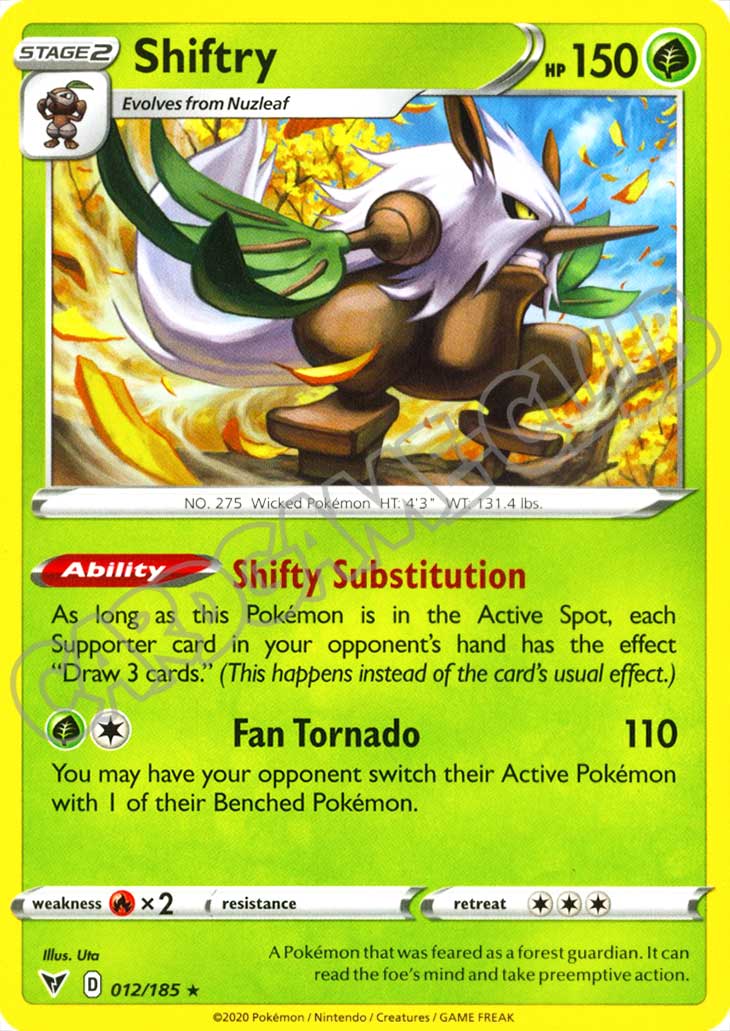 012 / 185 Shiftry rara normale (EN) -NEAR MINT-