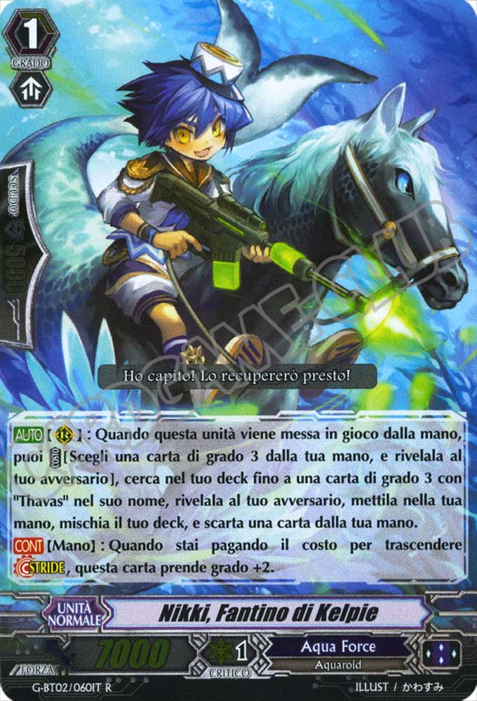 G-BT02-IT060 Nikki, Fantino di Kelpie rara foil (IT) -NEAR MINT-