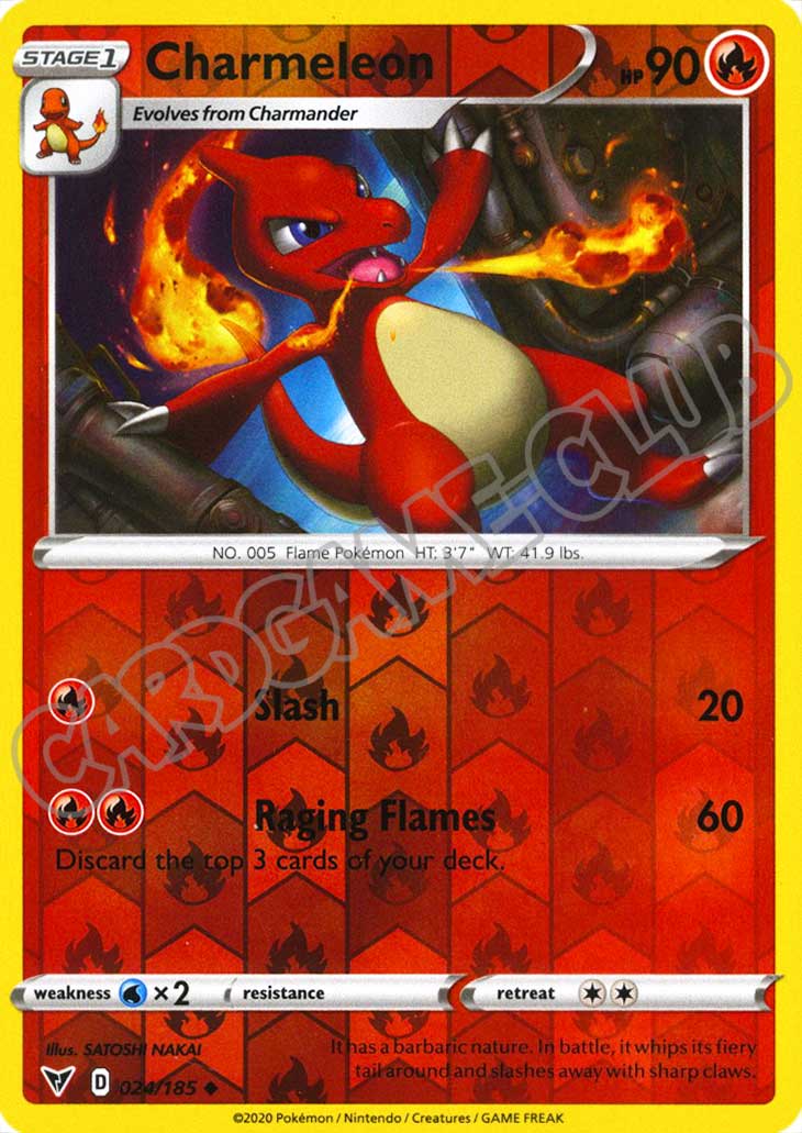 024 / 185 Charmeleon non comune foil reverse (EN) -NEAR MINT-
