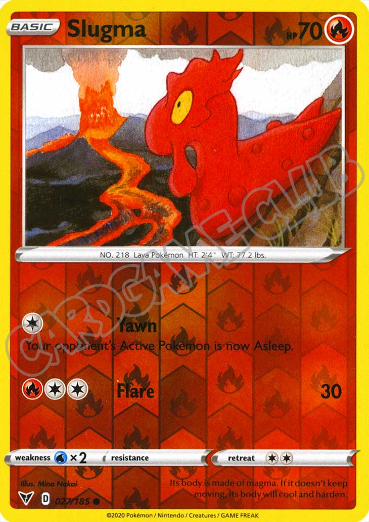 027 / 185 Slugma comune foil reverse (EN) -NEAR MINT-