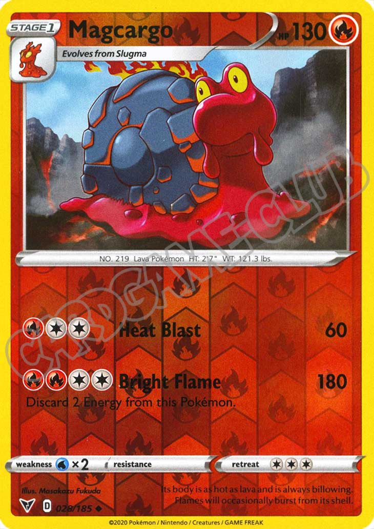 028 / 185 Magcargo non comune foil reverse (EN) -NEAR MINT-