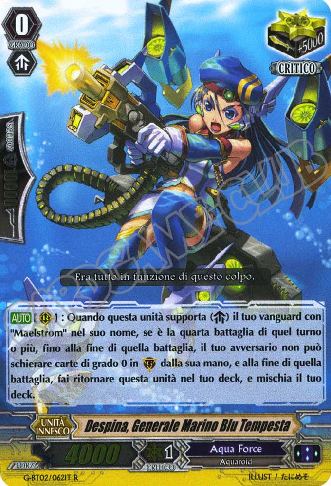 G-BT02-IT062 Despina, Generale Marino Blu Tempesta rara foil (IT) -NEAR MINT-