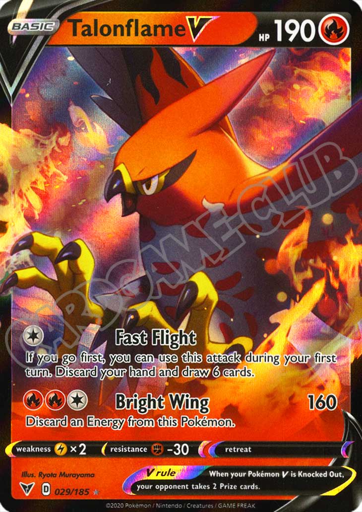 029 / 185 Talonflame V rara V foil (EN) -NEAR MINT-