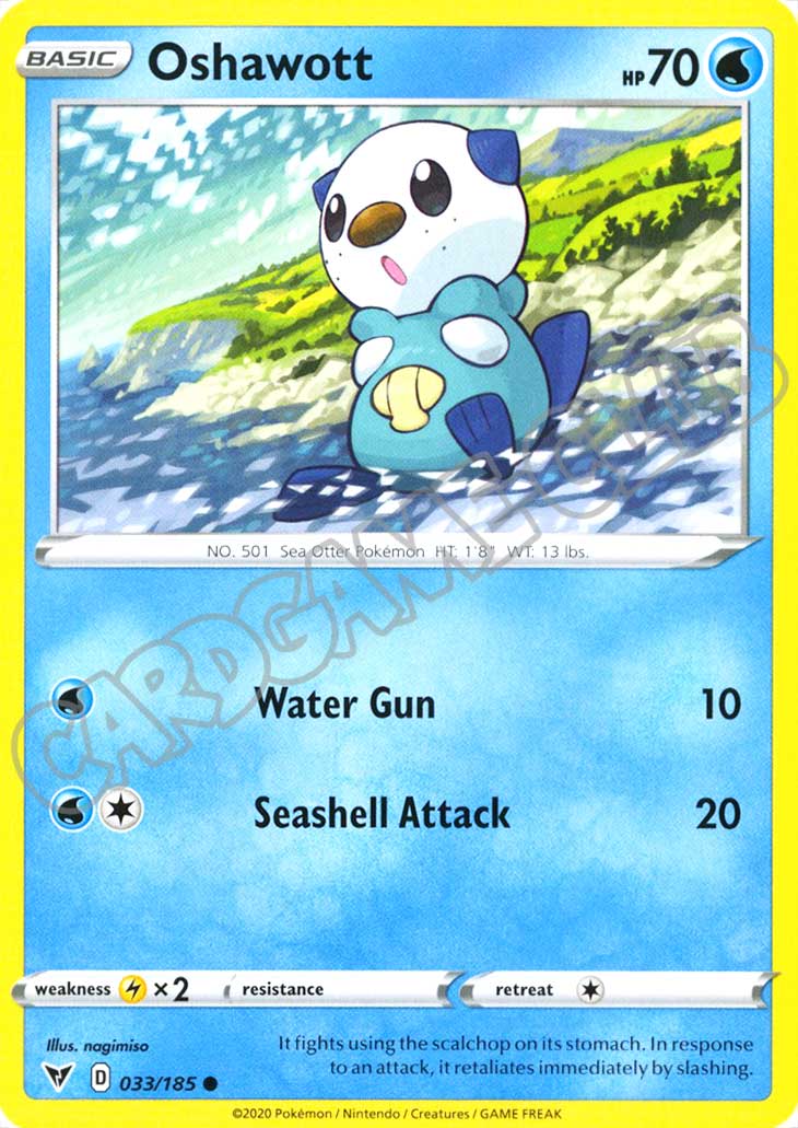 033 / 185 Oshawott comune normale (EN) -NEAR MINT-