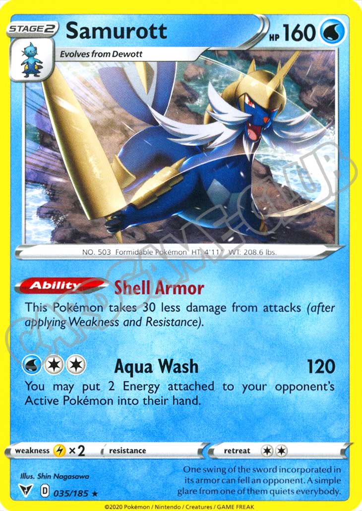 035 / 185 Samurott rara normale (EN) -NEAR MINT-