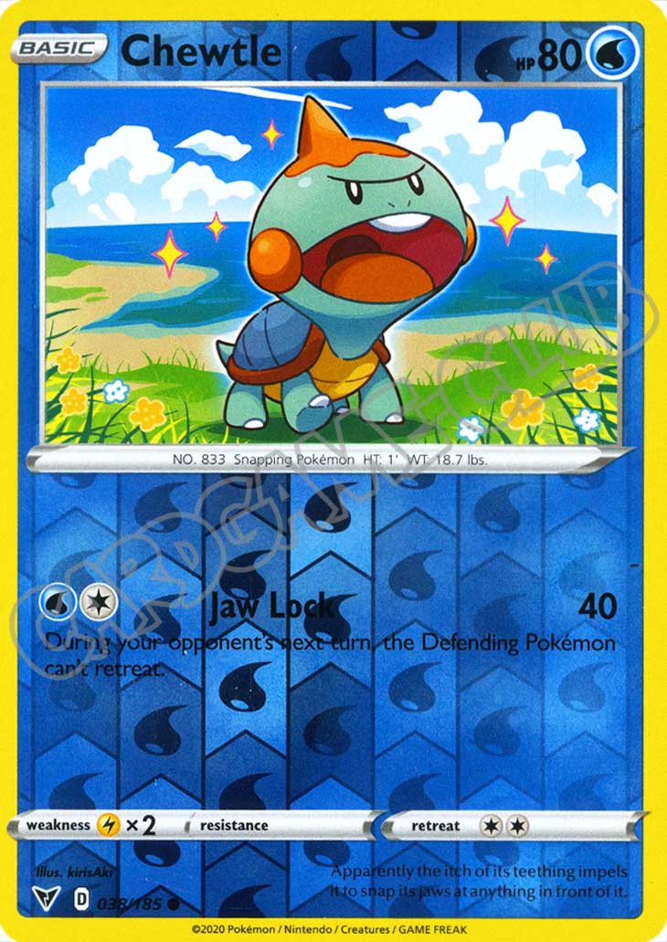 038 / 185 Chewtle comune foil reverse (EN) -NEAR MINT-