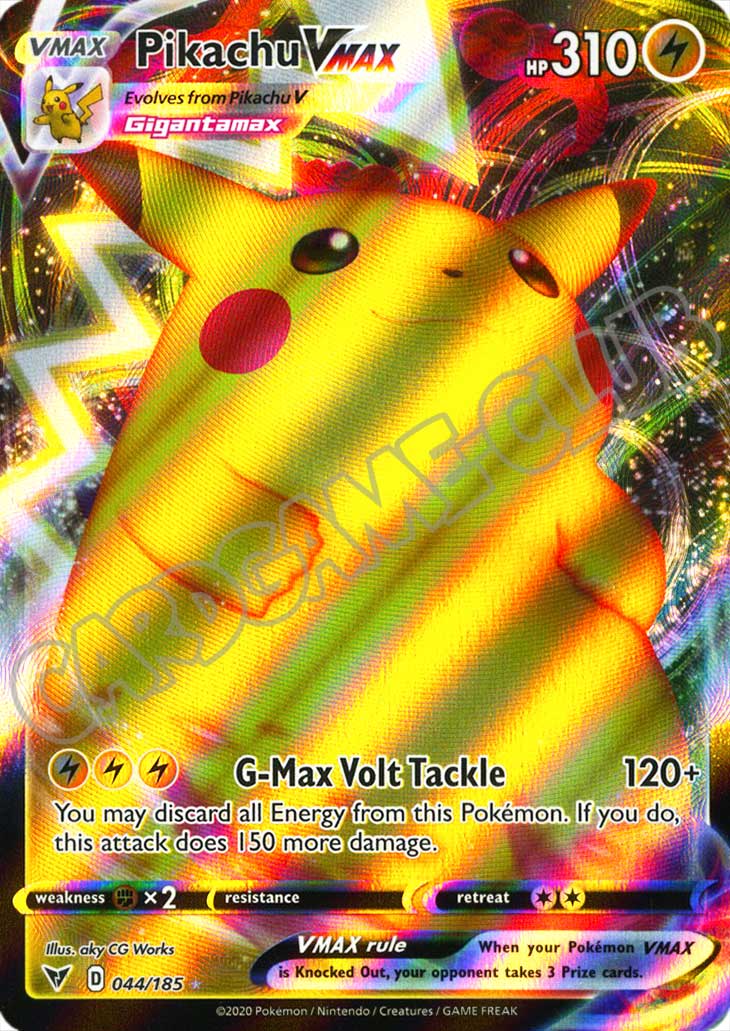 044 / 185 Pikachu VMAX rara VMAX foil (EN) -NEAR MINT-