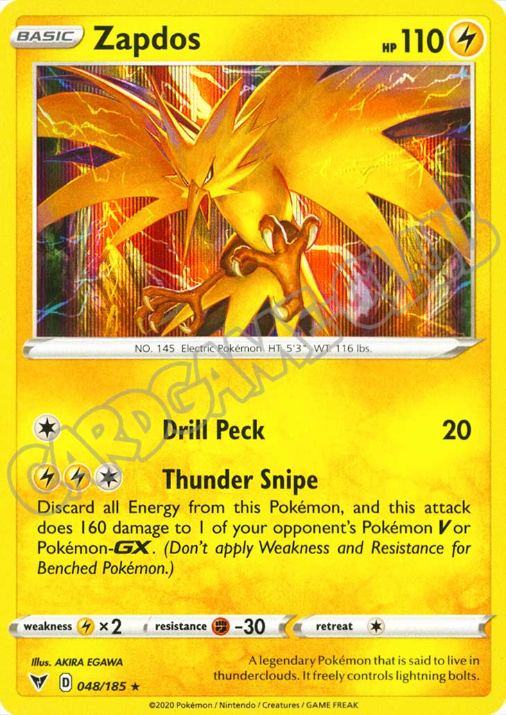 048 / 185 Zapdos rara foil (EN) -NEAR MINT-
