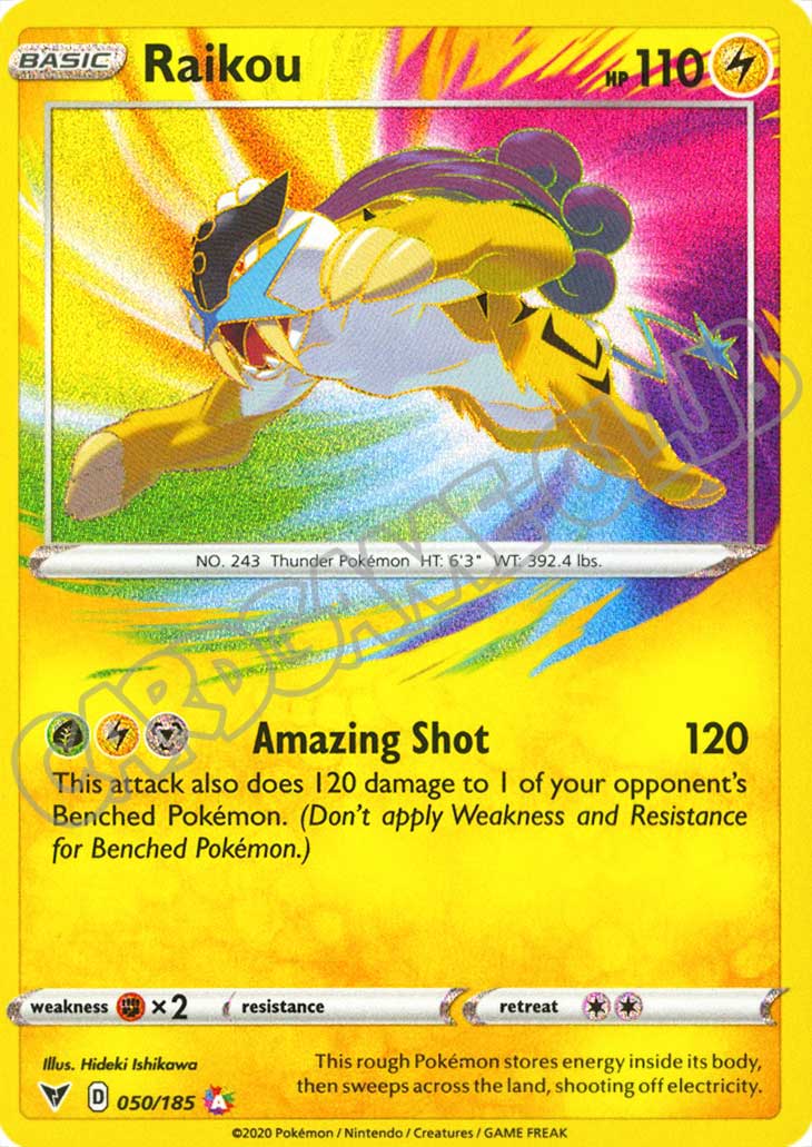 050 / 185 Raikou rara amazing (EN) -NEAR MINT-