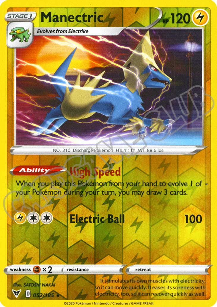 052 / 185 Manectric rara foil reverse (EN) -NEAR MINT-