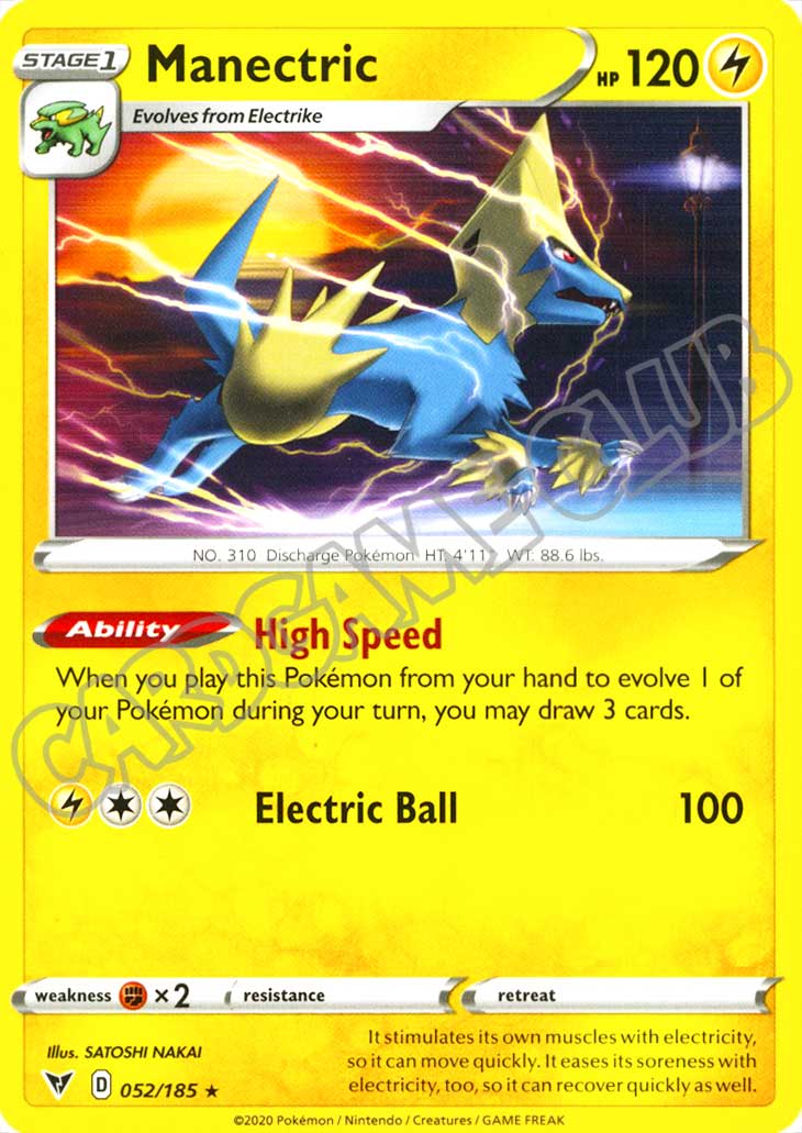 052 / 185 Manectric rara normale (EN) -NEAR MINT-
