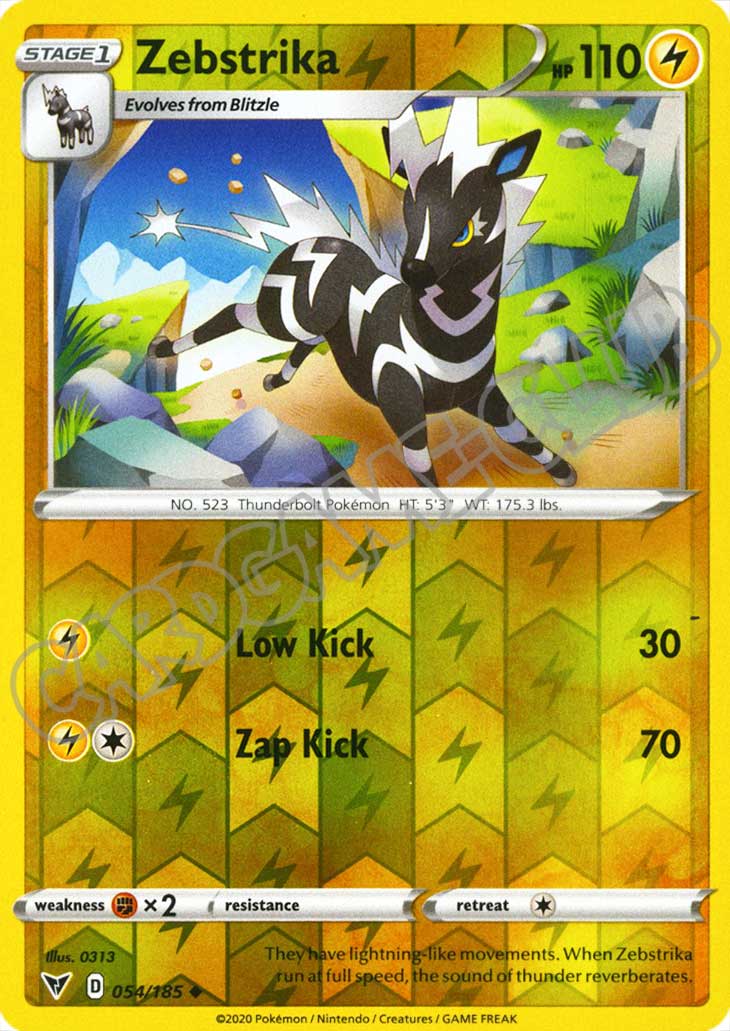 054 / 185 Zebstrika non comune foil reverse (EN) -NEAR MINT-