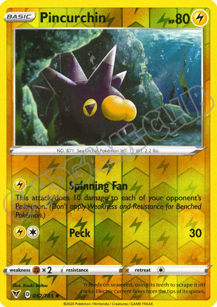 062 / 185 Pincurchin non comune foil reverse (EN) -NEAR MINT-