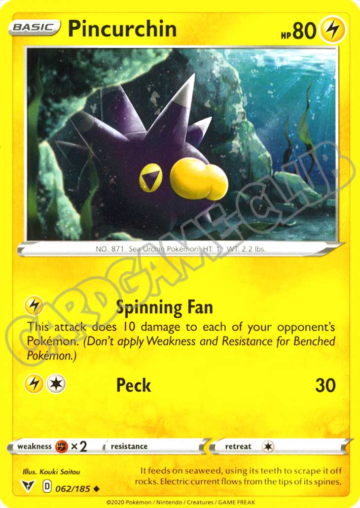 062 / 185 Pincurchin non comune normale (EN) -NEAR MINT-