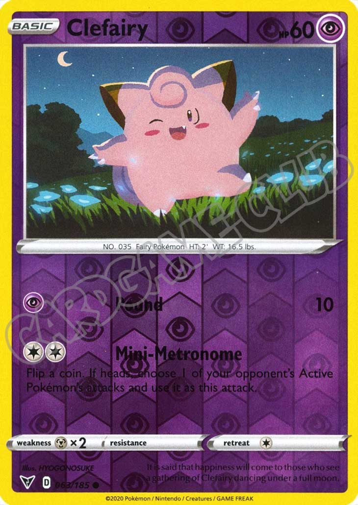 063 / 185 Clefairy comune foil reverse (EN) -NEAR MINT-