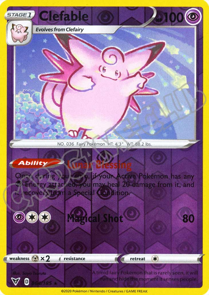 064 / 185 Clefable rara foil reverse (EN) -NEAR MINT-