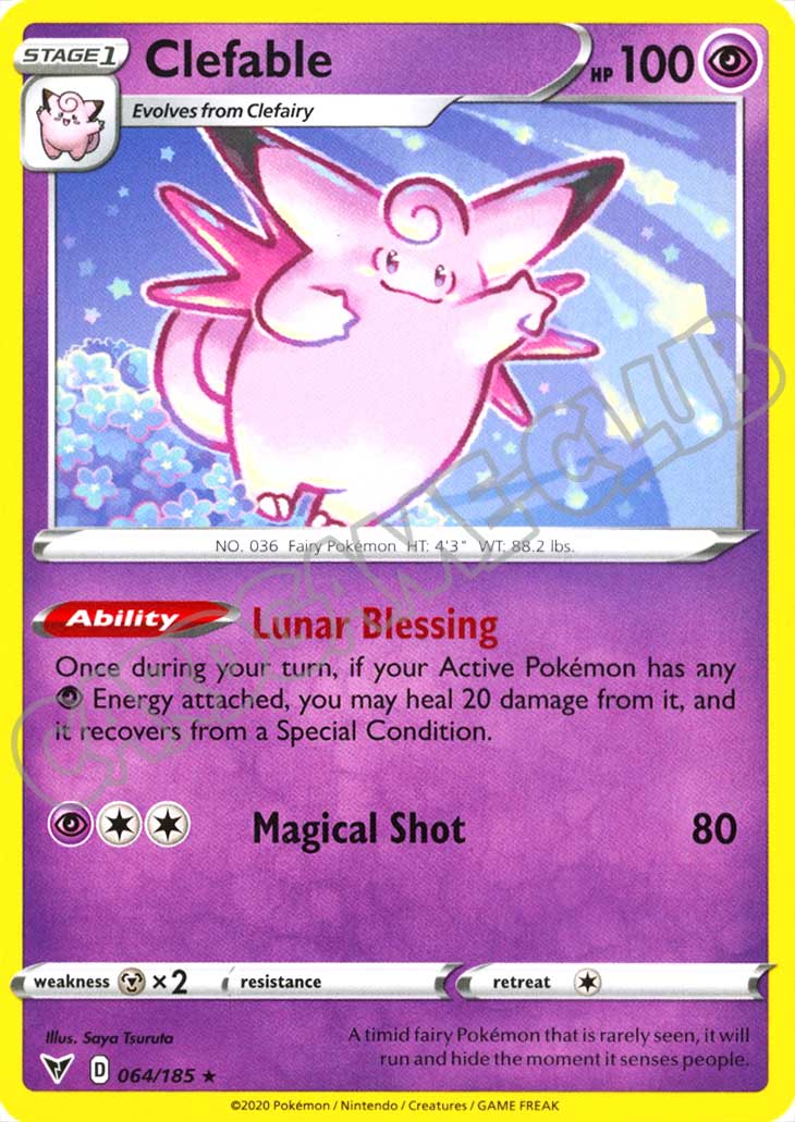 064 / 185 Clefable rara normale (EN) -NEAR MINT-