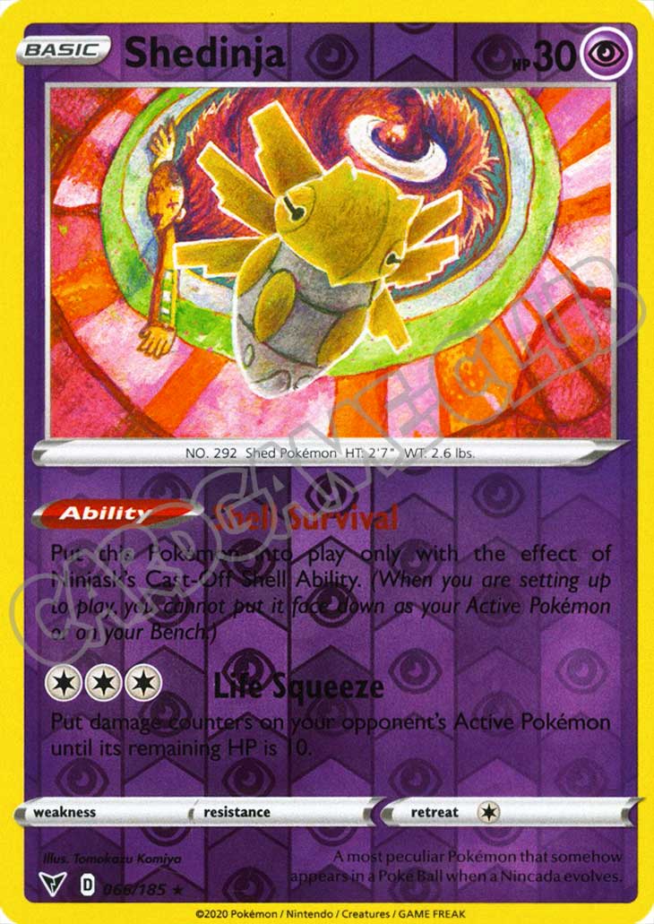 066 / 185 Shedinja rara foil reverse (EN) -NEAR MINT-