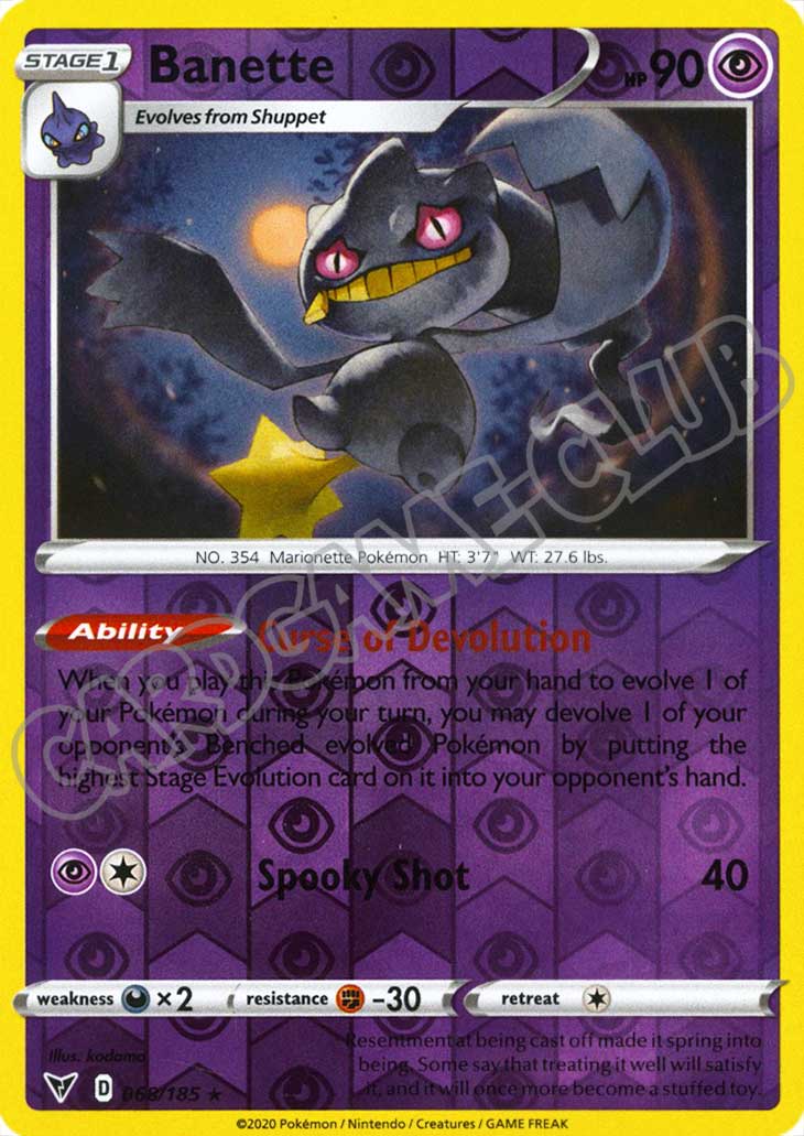 068 / 185 Banette rara foil reverse (EN) -NEAR MINT-