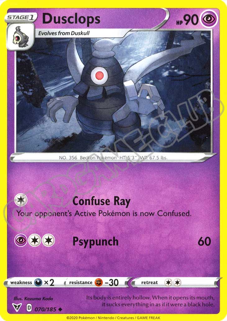 070 / 185 Dusclops non comune normale (EN) -NEAR MINT-