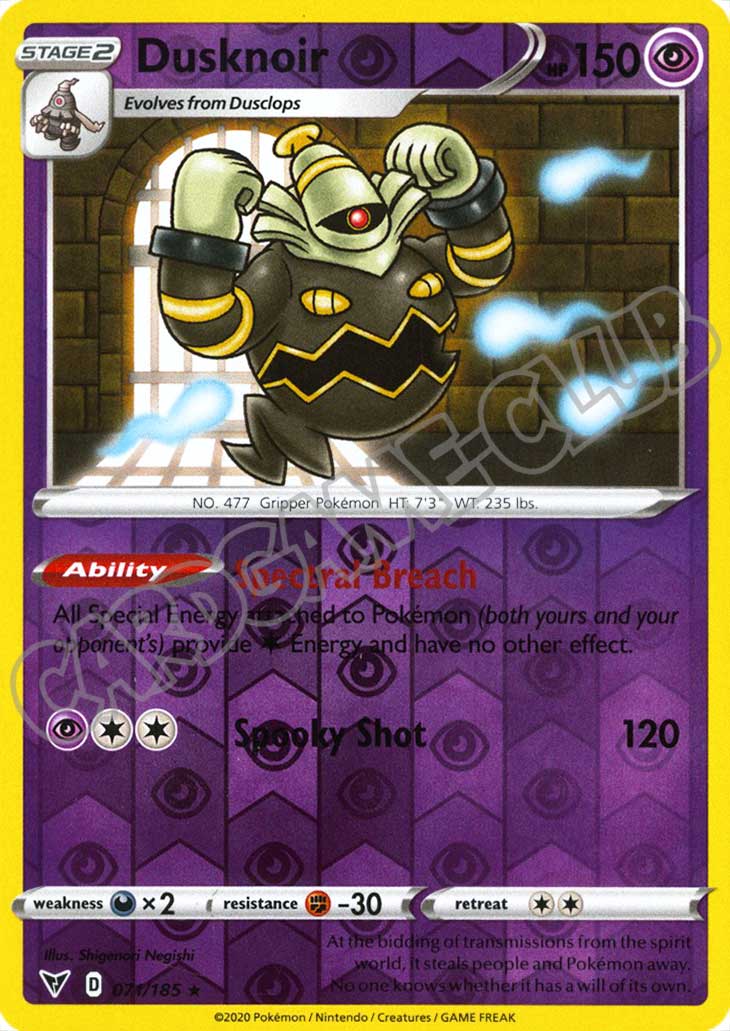071 / 185 Dusknoir rara foil reverse (EN) -NEAR MINT-
