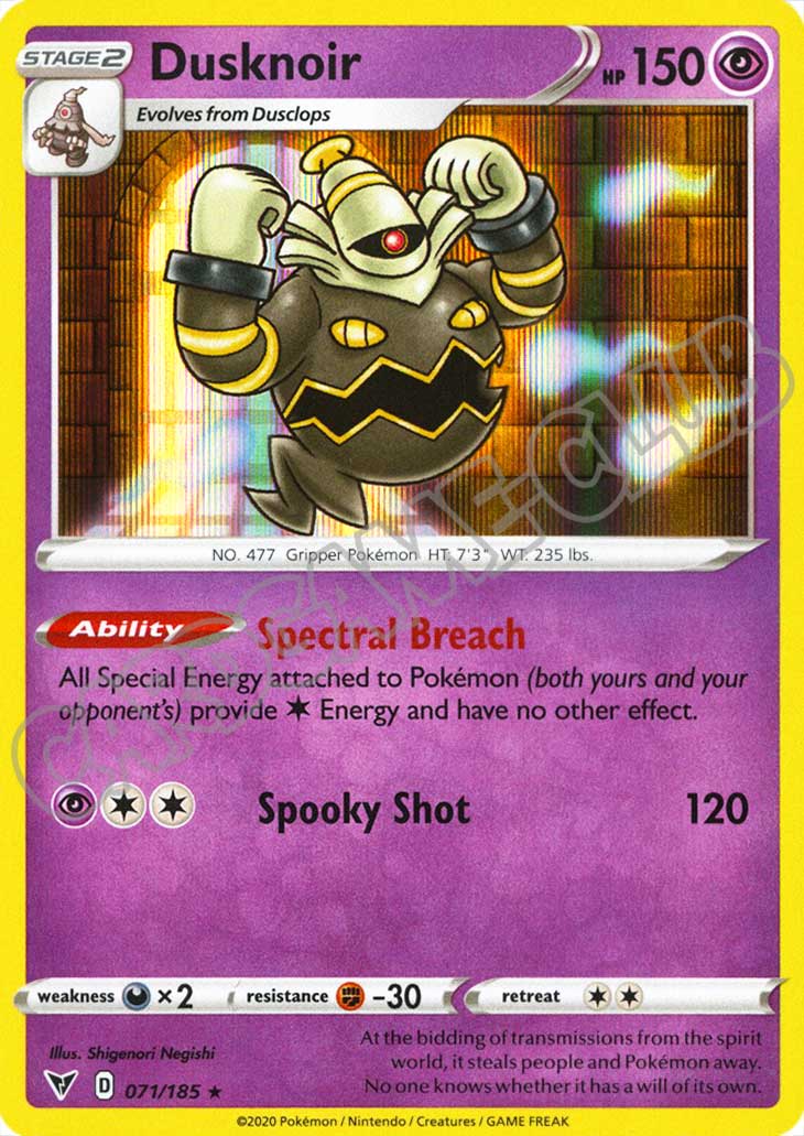 071 / 185 Dusknoir rara foil (EN) -NEAR MINT-