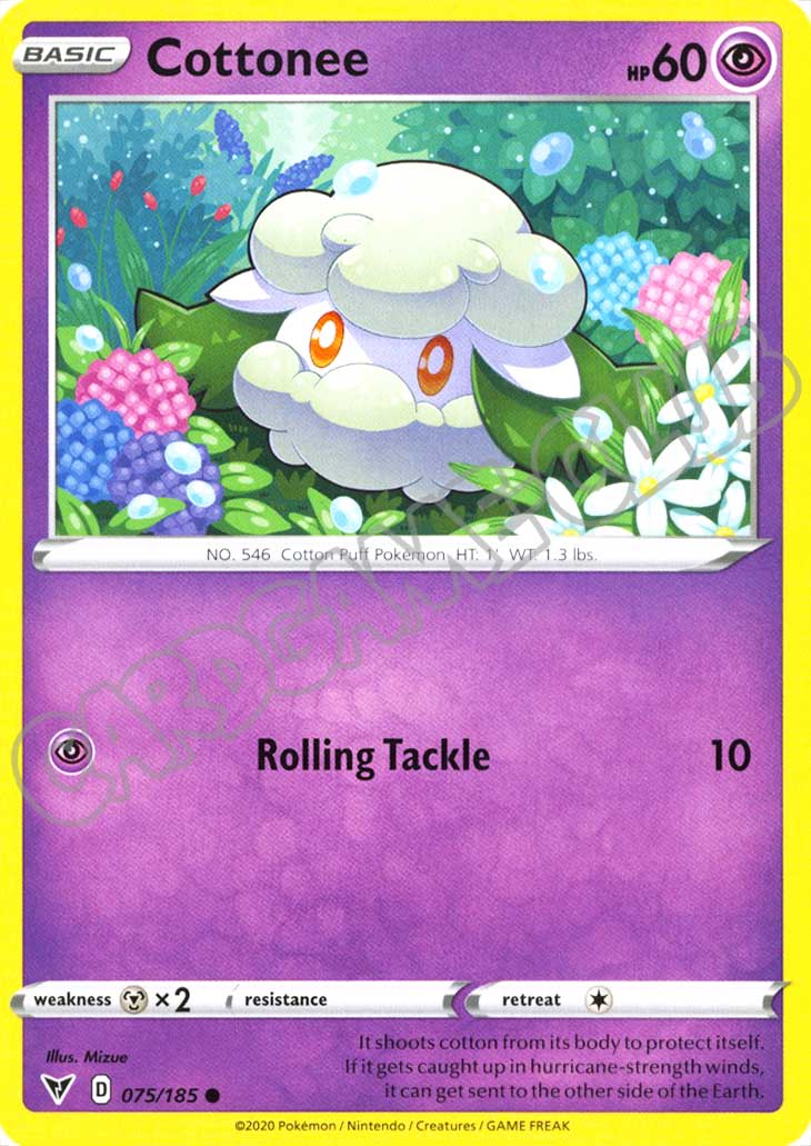 075 / 185 Cottonee comune normale (EN) -NEAR MINT-