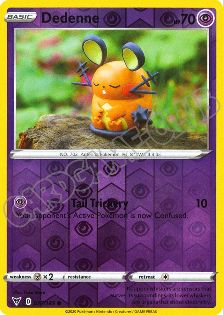 077 / 185 Dedenne comune foil reverse (EN) -NEAR MINT-