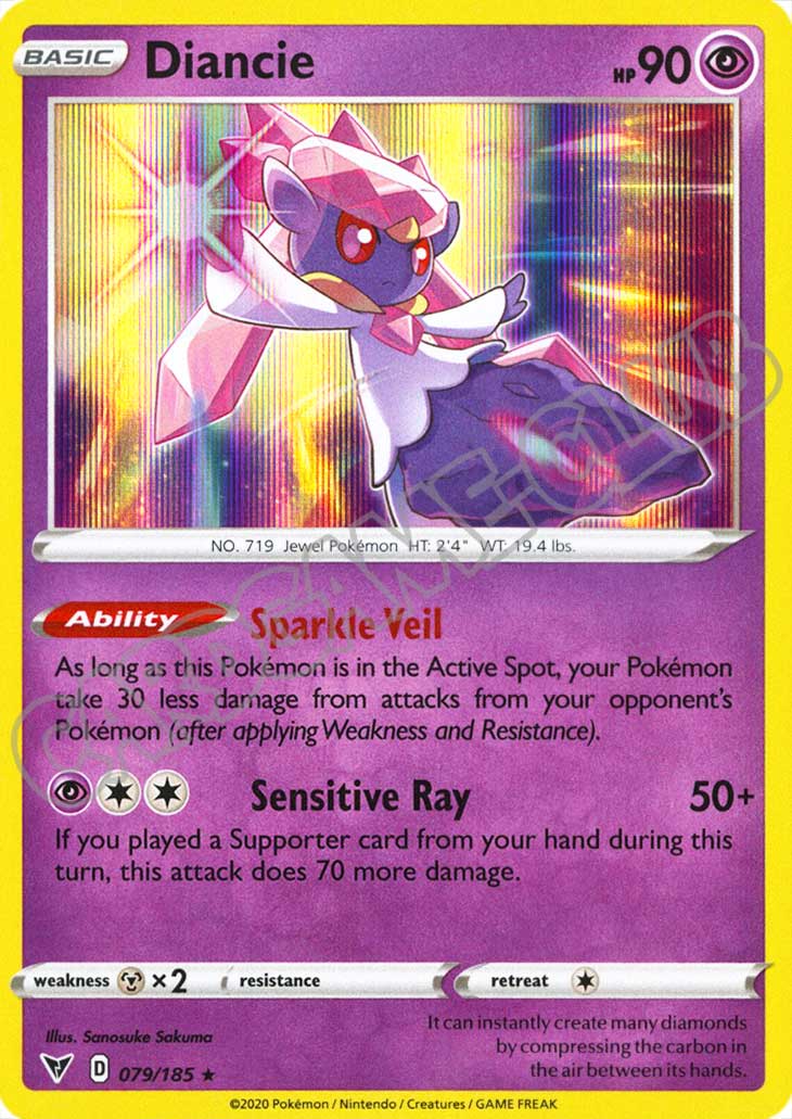 079 / 185 Diancie rara foil (EN) -NEAR MINT-