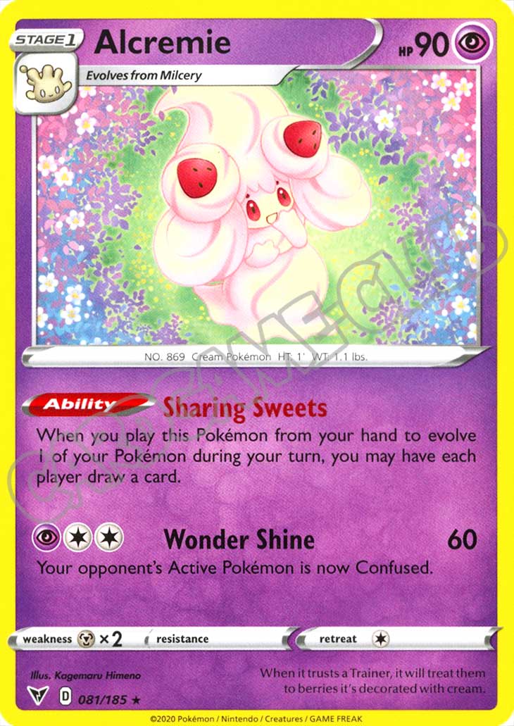 081 / 185 Alcremie rara normale (EN) -NEAR MINT-