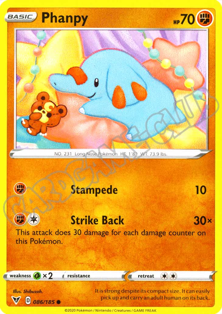 086 / 185 Phanpy comune normale (EN) -NEAR MINT-