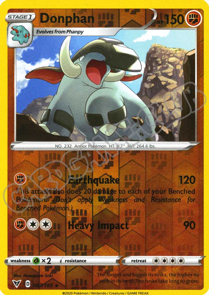 087 / 185 Donphan rara foil reverse (EN) -NEAR MINT-