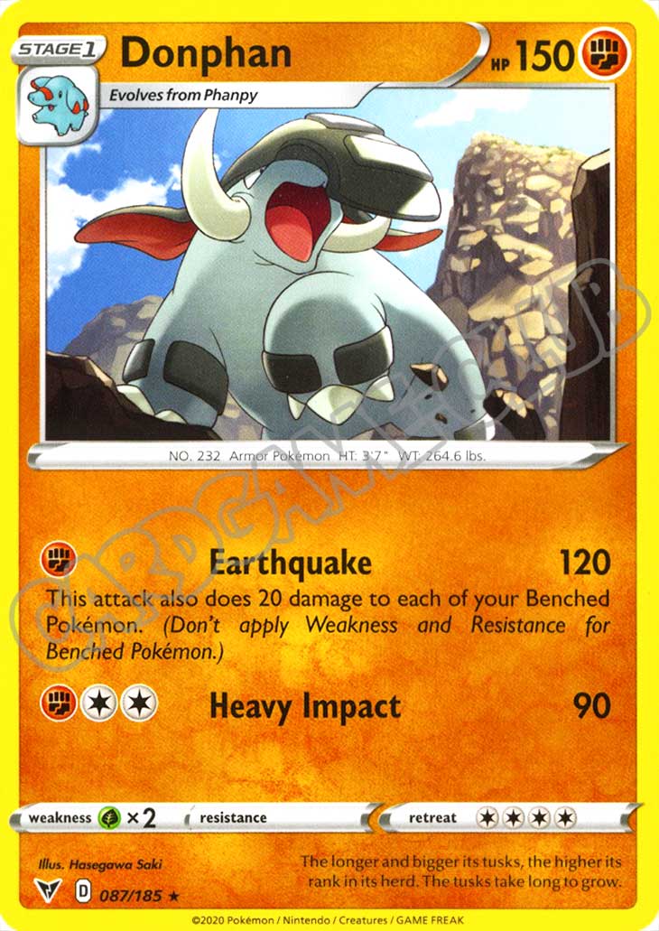 087 / 185 Donphan rara normale (EN) -NEAR MINT-