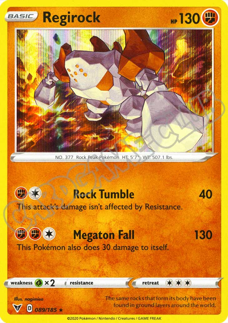 089 / 185 Regirock rara foil (EN) -NEAR MINT-