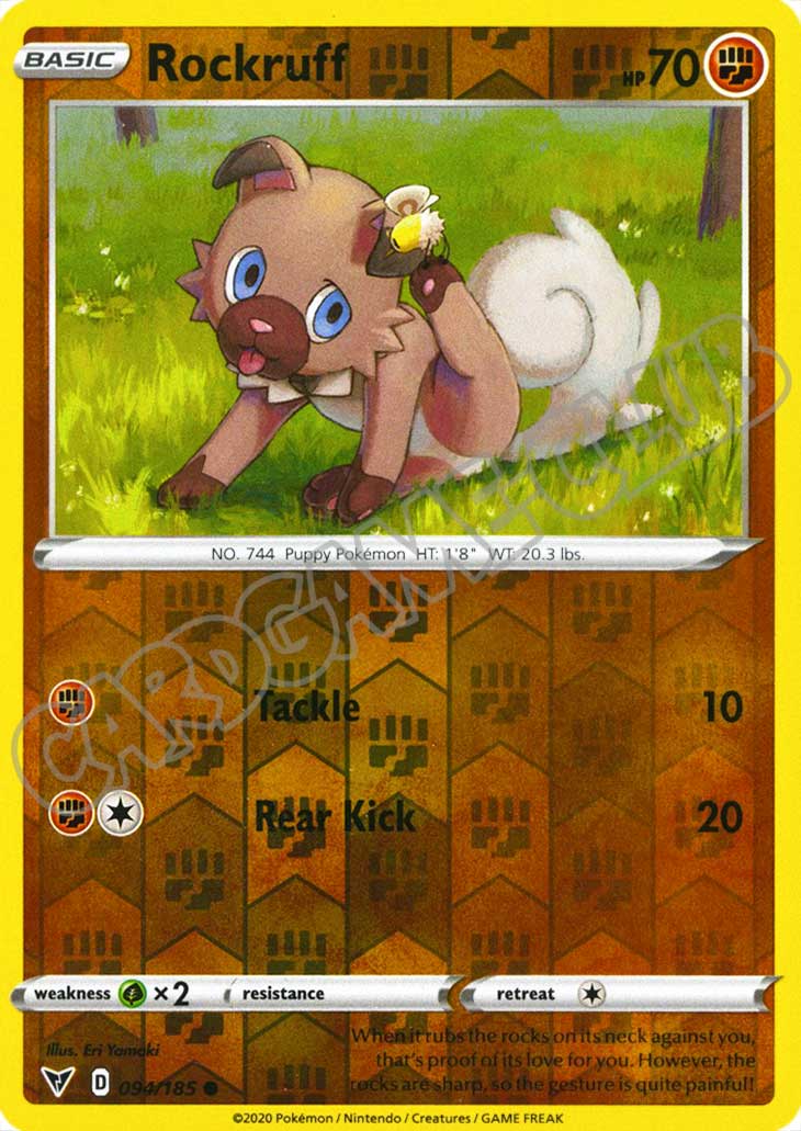 094 / 185 Rockruff comune foil reverse (EN) -NEAR MINT-