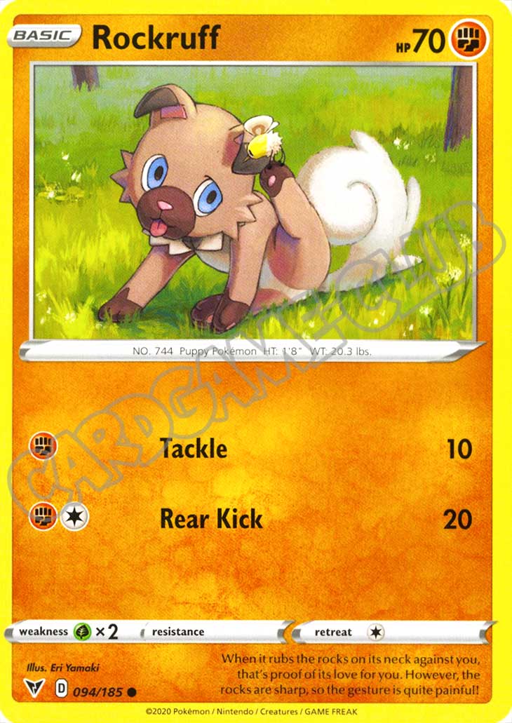 094 / 185 Rockruff comune normale (EN) -NEAR MINT-
