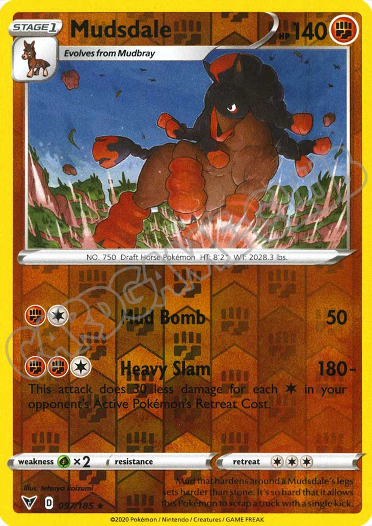 097 / 185 Mudsdale rara foil reverse (EN) -NEAR MINT-